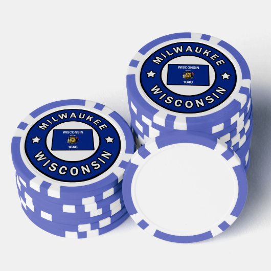 Milwaukee Wisconsin Poker Chips (Opstapeling)