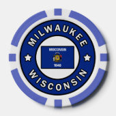 Milwaukee Wisconsin Poker Chips (Voorkant)