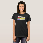 Milwaukee Wisconsin Pride Rainbow Flag Gay Pride M T-shirt (Voorkant volledig)