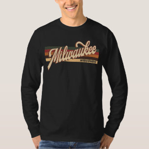 Milwaukee Wisconsin Retro 1970's 80's stijl T-shirt