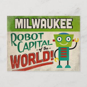 Milwaukee Wisconsin Robot - Funny  Briefkaart