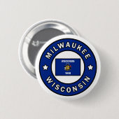 Milwaukee Wisconsin Ronde Button 5,7 Cm (Voorkant /achterkant)