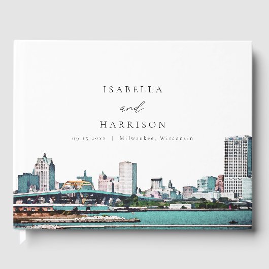 MILWAUKEE Wisconsin Skyline Bestemmingsreizen Gastenboek (Voorkant)