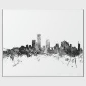 Milwaukee Wisconsin Skyline Cadeaupapier (Vlak)