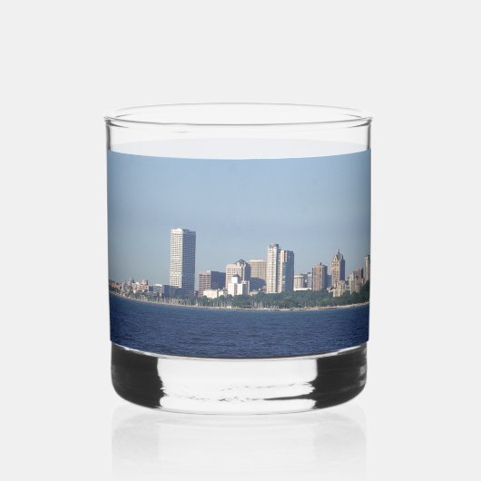 Milwaukee, Wisconsin skyline glas (Voorkant)