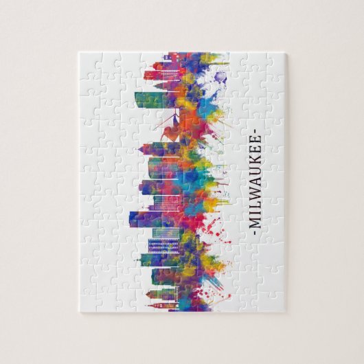 Milwaukee Wisconsin Skyline Legpuzzel (Verticaal)