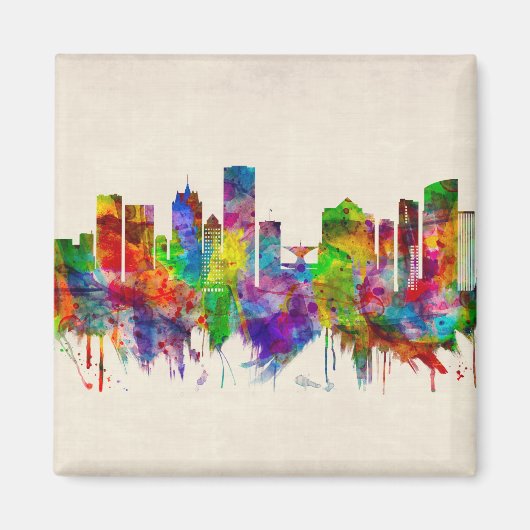 Milwaukee Wisconsin skyline Magneet (Voorkant)