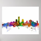 Milwaukee Wisconsin Skyline Poster (Voorkant)
