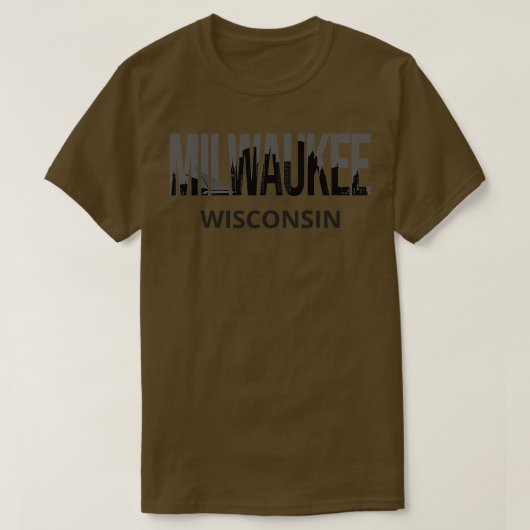 Milwaukee Wisconsin Skyline Pride I T-shirt (Design voorkant)
