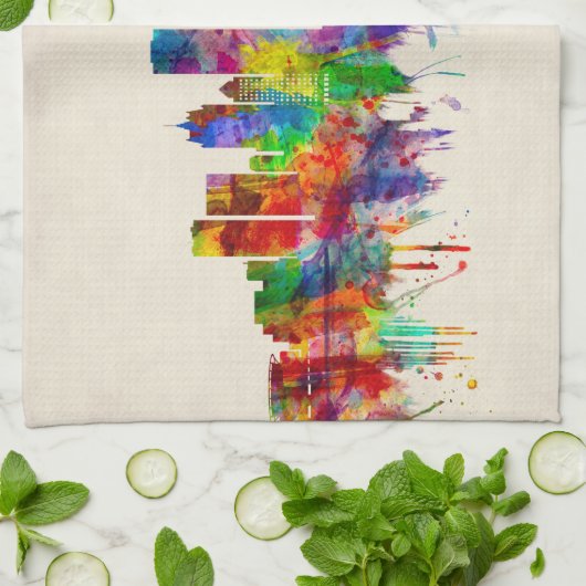 Milwaukee Wisconsin skyline Theedoek (Gevouwen)