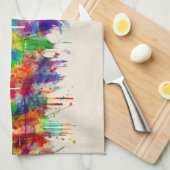 Milwaukee Wisconsin skyline Theedoek (Quarter Fold)