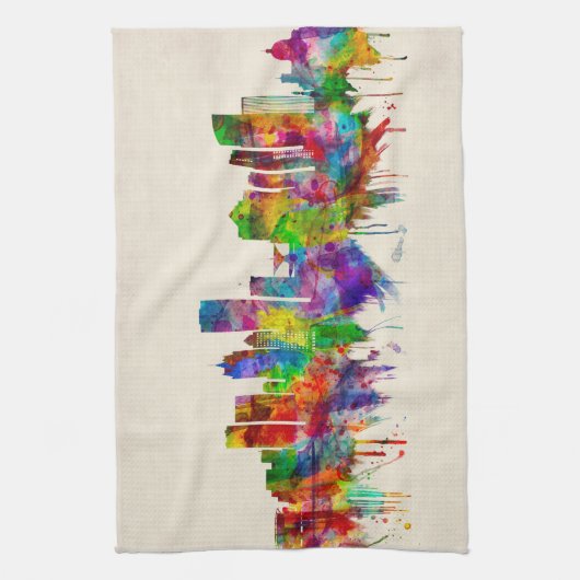 Milwaukee Wisconsin skyline Theedoek (Verticaal)