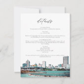 MILWAUKEE WISCONSIN Skyline Travel Details Kaart (Voorkant)