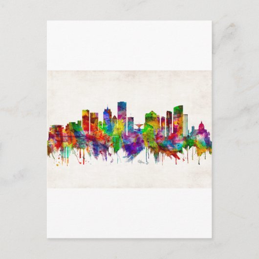 Milwaukee Wisconsin skyline Uitnodiging Briefkaart (Voorkant)