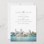 MILWAUKEE Wisconsin Skyline Wedding Sla de datum o Kaart (Voorkant)