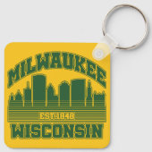 Milwaukee, Wisconsin Sleutelhanger (Achterkant)