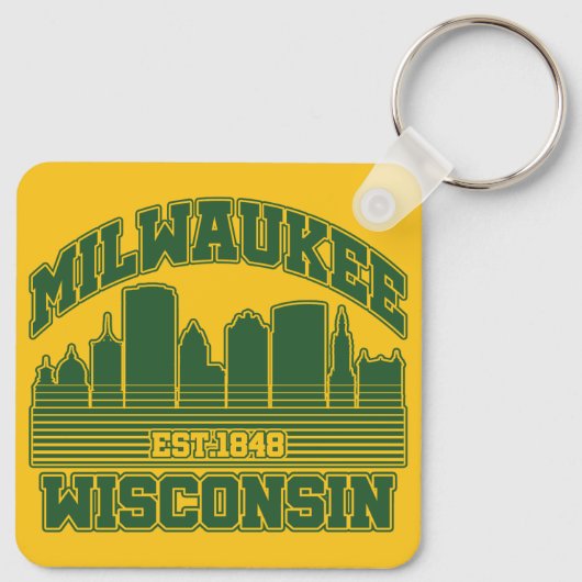 Milwaukee, Wisconsin Sleutelhanger (Achterkant)