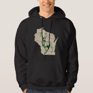 Milwaukee Wisconsin Star Green Standing Stoic Buck Hoodie