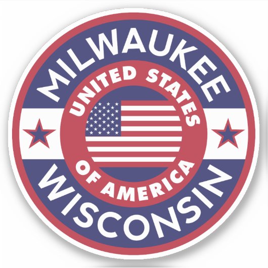 MILWAUKEE, Wisconsin Sticker (Voorkant)