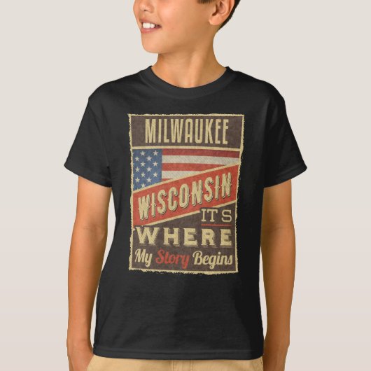 Milwaukee Wisconsin T-shirt (Voorkant)