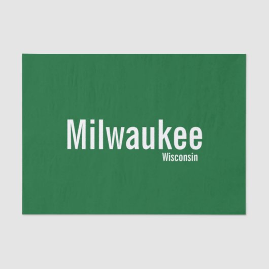 Milwaukee, Wisconsin Tissue Paper Tissuepapier (Voorkant)