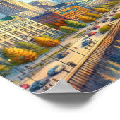 Milwaukee Wisconsin Travel Places waterverf Poster (Hoek)