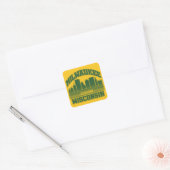 Milwaukee, Wisconsin Vierkante Sticker (Envelop)