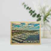 Milwaukee Wisconsin Vintage Travel Briefkaart (Staand voorkant)