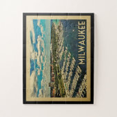 Milwaukee Wisconsin Vintage Travel Legpuzzel (Verticaal)
