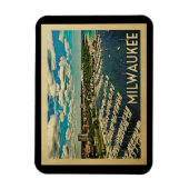 Milwaukee Wisconsin Vintage Travel Magneet (Verticaal)