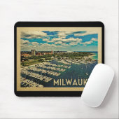 Milwaukee Wisconsin Vintage Travel Muismat (Met muis)