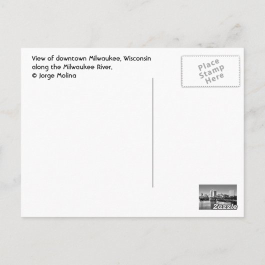 Milwaukee, Wisconsin, VS Briefkaart (Achterkant)