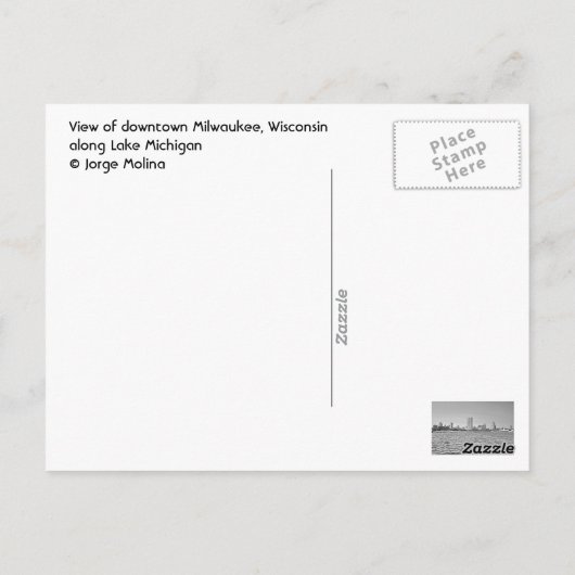 Milwaukee, Wisconsin, VS Briefkaart (Achterkant)