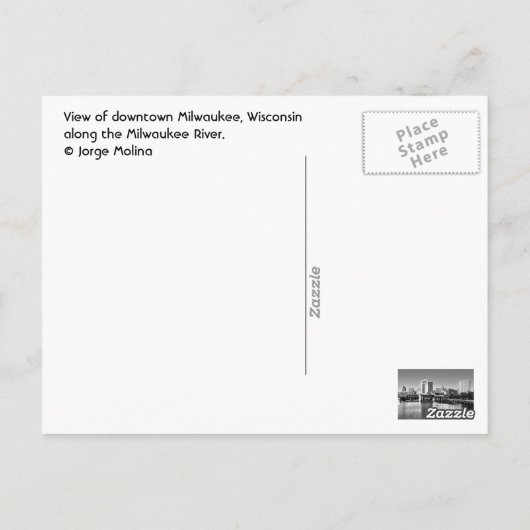 Milwaukee, Wisconsin, VS Briefkaart (Achterkant)