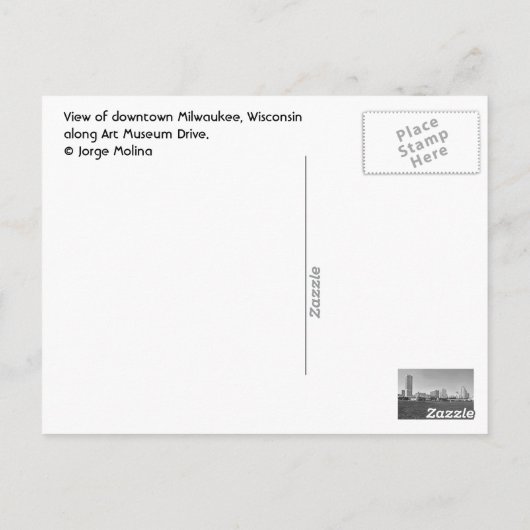 Milwaukee, Wisconsin, VS Briefkaart (Achterkant)