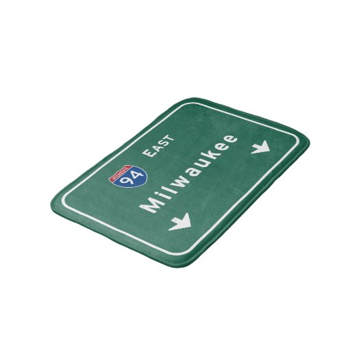 Milwaukee Wisconsin wi Interstate Highway Freeway Badmat (Gekanteld)