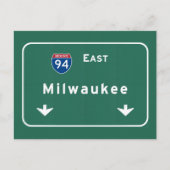 Milwaukee Wisconsin wi Interstate Highway Freeway Briefkaart (Voorkant)