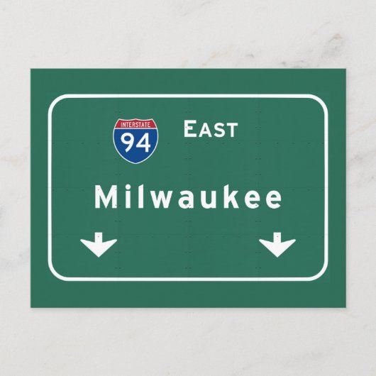 Milwaukee Wisconsin wi Interstate Highway Freeway Briefkaart (Voorkant)
