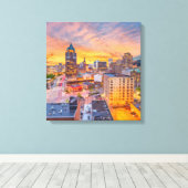Milwaukee Wisconsin Wrapped Canvas 16.80 x 17.50 i Afdruk (Insitu (Houten vloer))