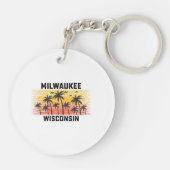 Milwaukee Wisconsin Zomer Retro  Vakantie Sleutelhanger (Achterkant)