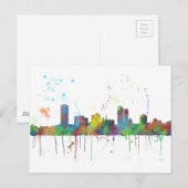 MILWAUKEE, WISCONSON SKYLINE BRIEFKAART (Voorkant / Achterkant)