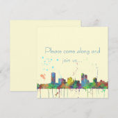 MILWAUKEE, WISCONSON SKYLINE KAART (Voorkant / Achterkant)