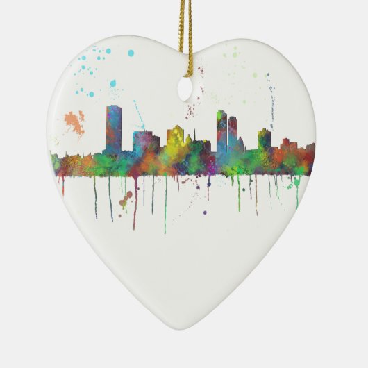 MILWAUKEE, WISCONSON SKYLINE KERAMISCH ORNAMENT (Rechts)