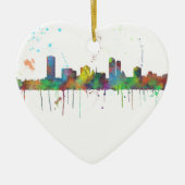 MILWAUKEE, WISCONSON SKYLINE KERAMISCH ORNAMENT (Voorkant)
