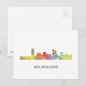 MILWAUKEE, WISCONSON SKYLINE WB1 - BRIEFKAART (Voorkant / Achterkant)