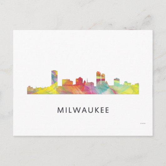MILWAUKEE, WISCONSON SKYLINE WB1 - BRIEFKAART (Voorkant)
