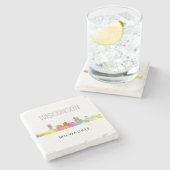 MILWAUKEE, WISCONSON SKYLINE WB1 - STENEN ONDERZETTER (Zijkant)