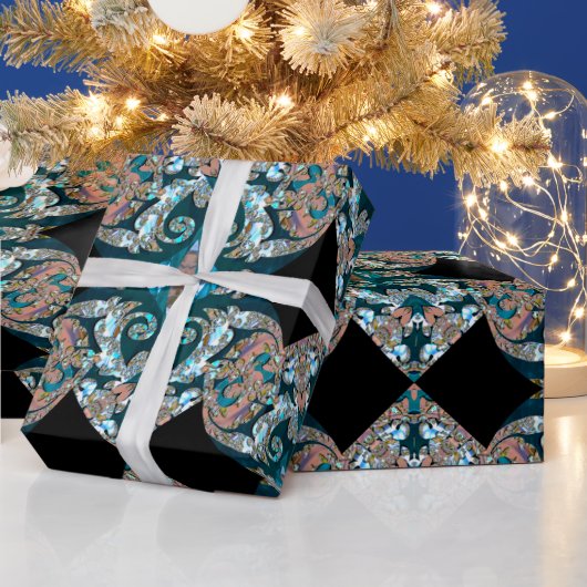 Milyroyce Kerstbaroque Pattern Cadeaupapier (Feestdagen)