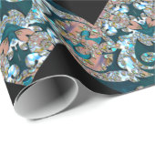 Milyroyce Kerstbaroque Pattern Cadeaupapier (Rol Hoek)