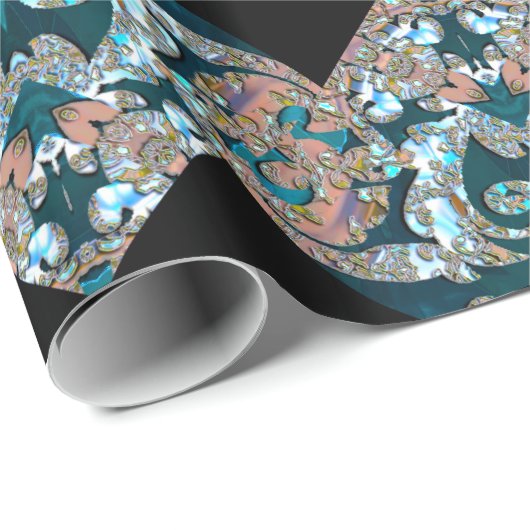 Milyroyce Kerstbaroque Pattern Cadeaupapier (Rol Hoek)